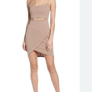 Lulu's Camel Cutout Dress